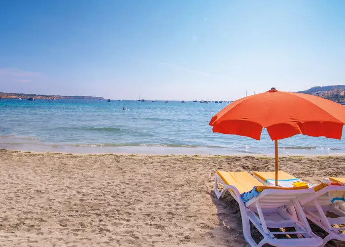 Strand Mellieha Bay Mellieha Holiday Centre Malta Folkeferie