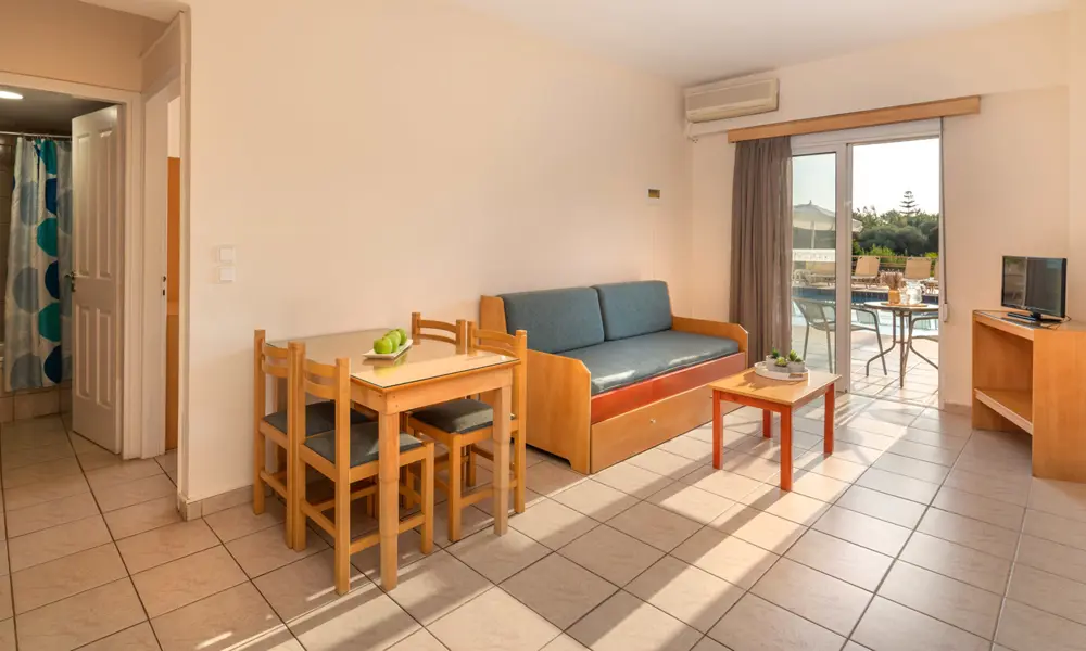 2 Værelseslejlighed Stueplan Veronica Hotel Kreta Grækenland Folkeferie